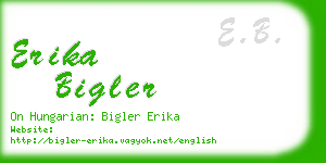 erika bigler business card
